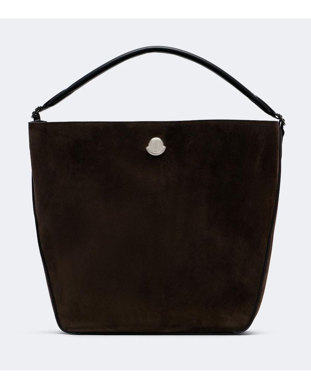 Moncler Black Carlo Suede Shoulder Bag