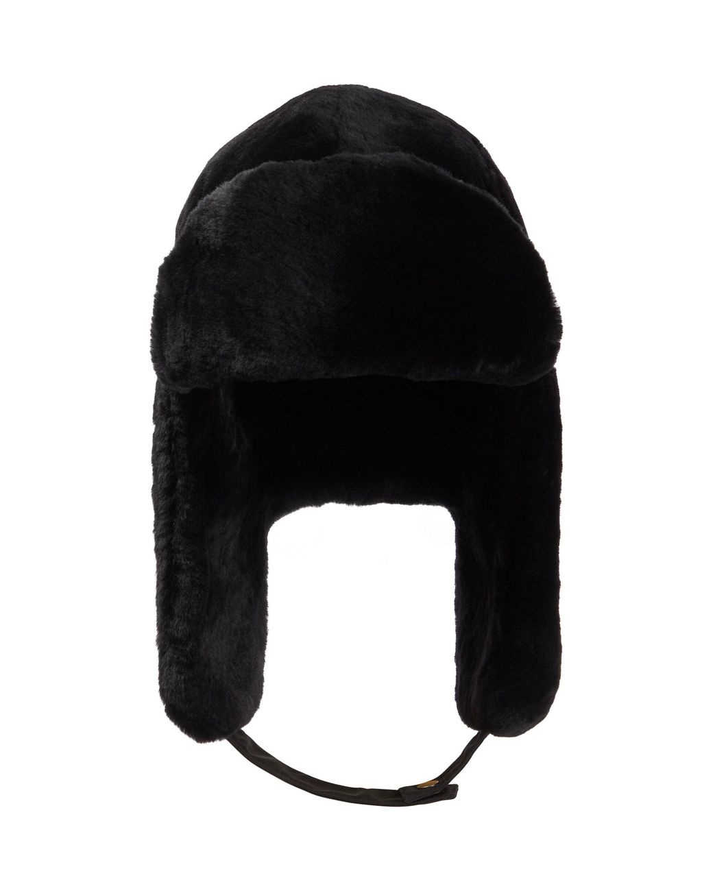 Yves Salomon Shearling Hat in Black | Lyst