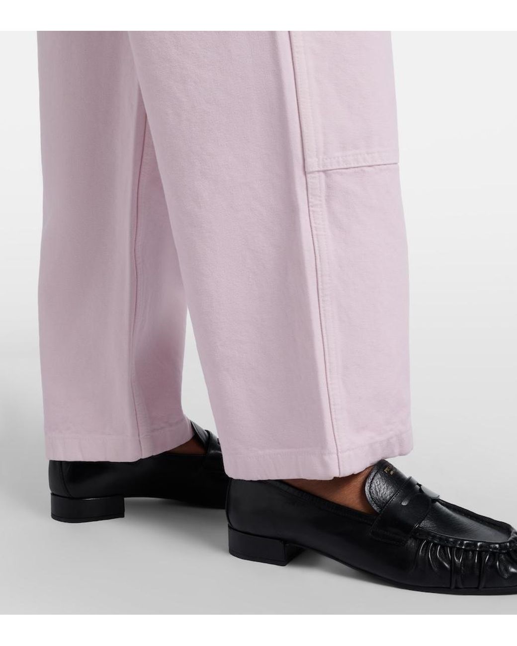 Prada Pink Cotton Canvas Cargo Pants