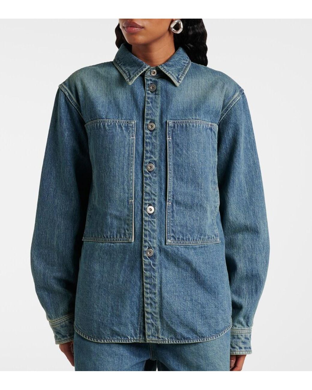 Jil Sander Blue Denim Overshirt