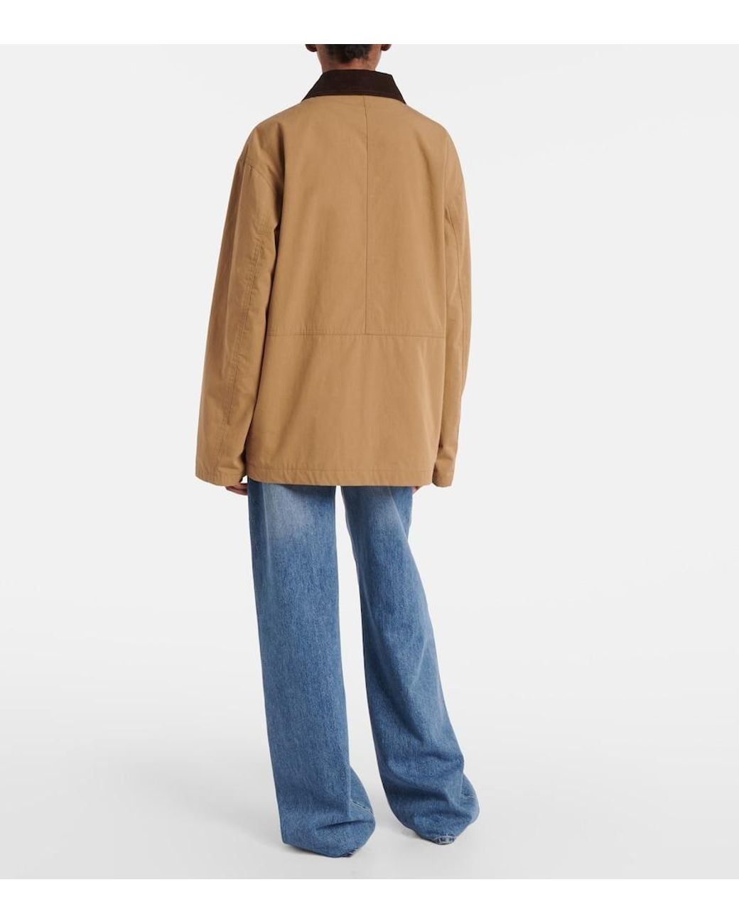 The Row Brown Frank Cotton Gabardine Jacket