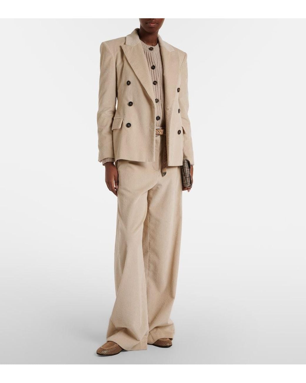 Brunello Cucinelli Natural Cotton Corduroy Blazer