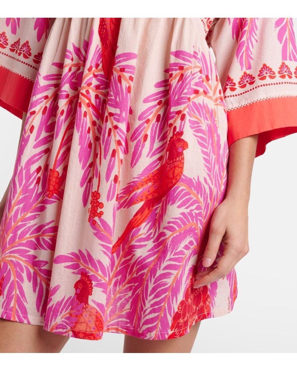 Poupette Pink Mahault Printed Cotton Minidress