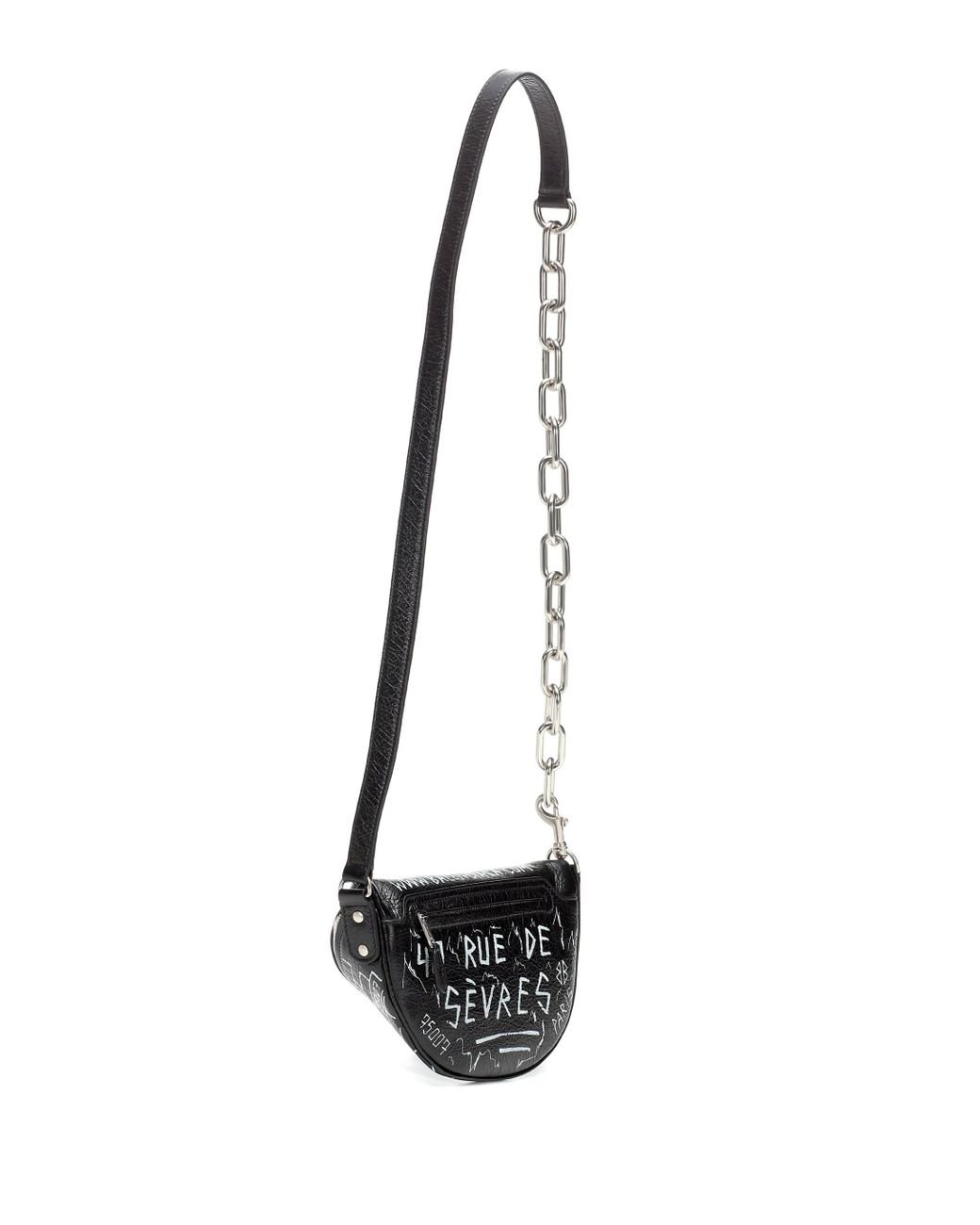 Balenciaga Souvenirs Xxs Graffiti Belt Bag in Black | Lyst