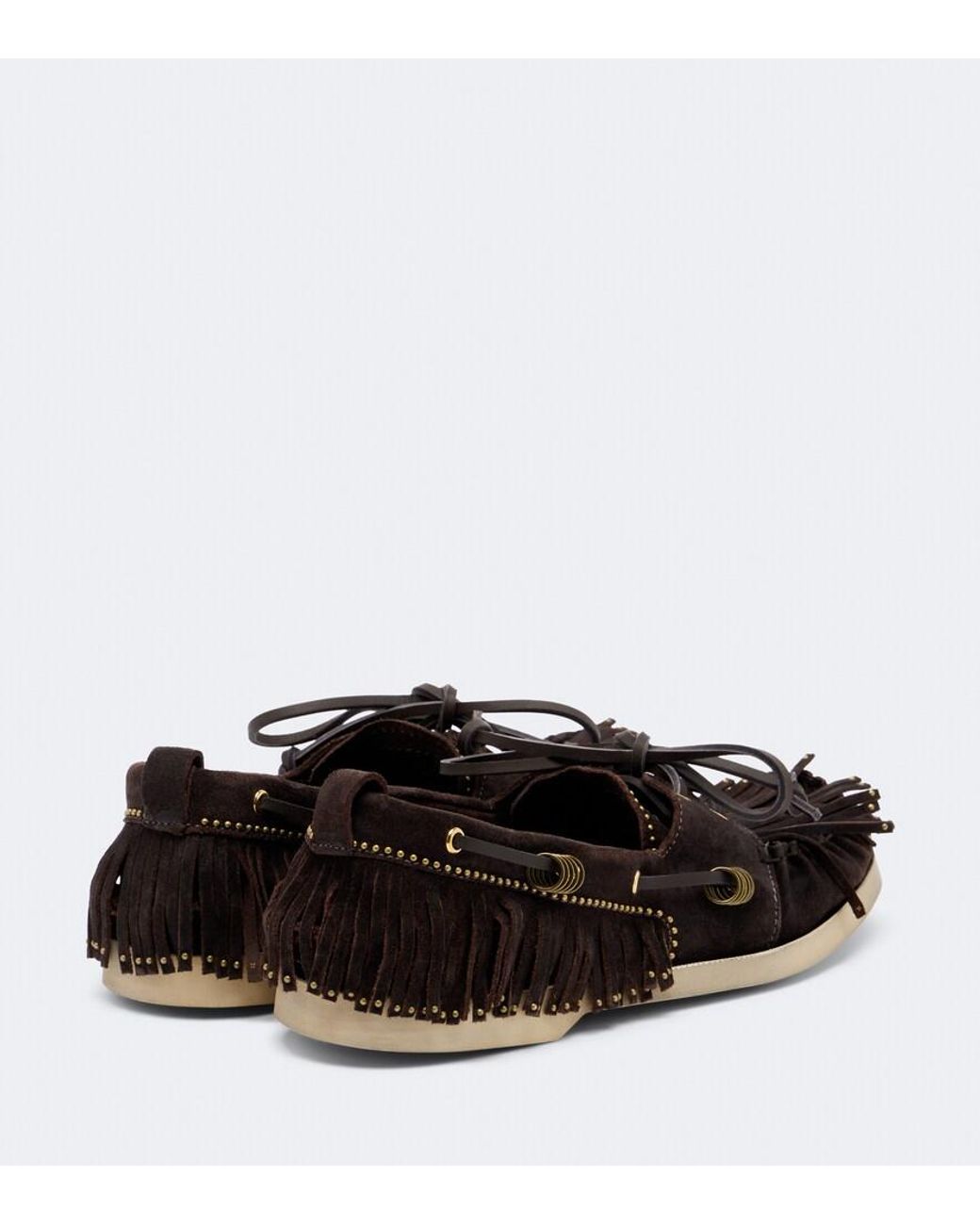 Golden Goose Deluxe Brand Black Embellished Suede Boat Shoes