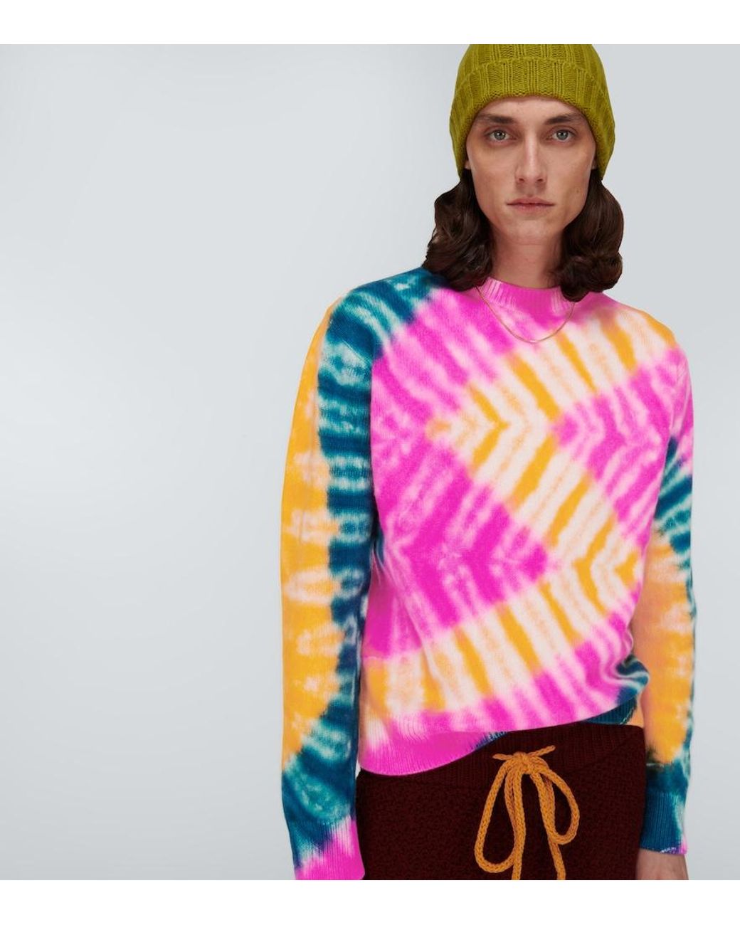 Pull Zig Tie & Dye En Cachemire The Elder Statesman pour homme en coloris Pink
