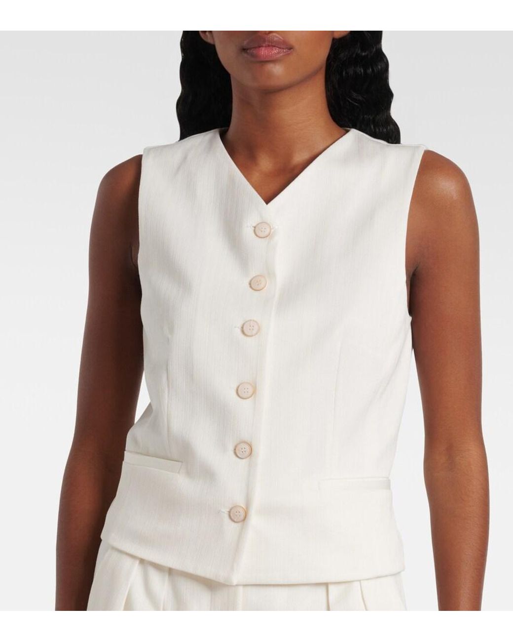 Max Mara White Cotton Vest
