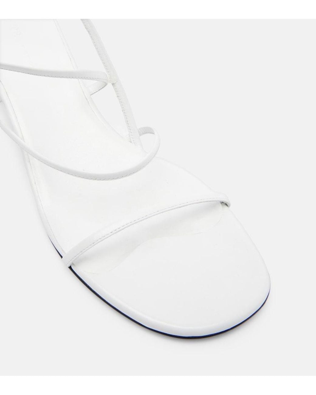 Khaite White Loop 35 Leather Sandals