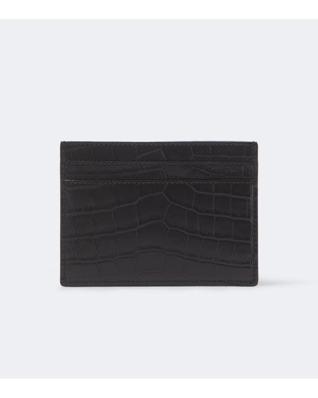 Saint Laurent Kartenetui Cassandre Aus Leder in Black für Herren