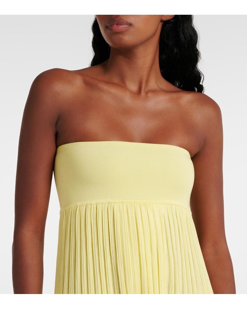 Robe Bustier Alaïa en coloris Yellow