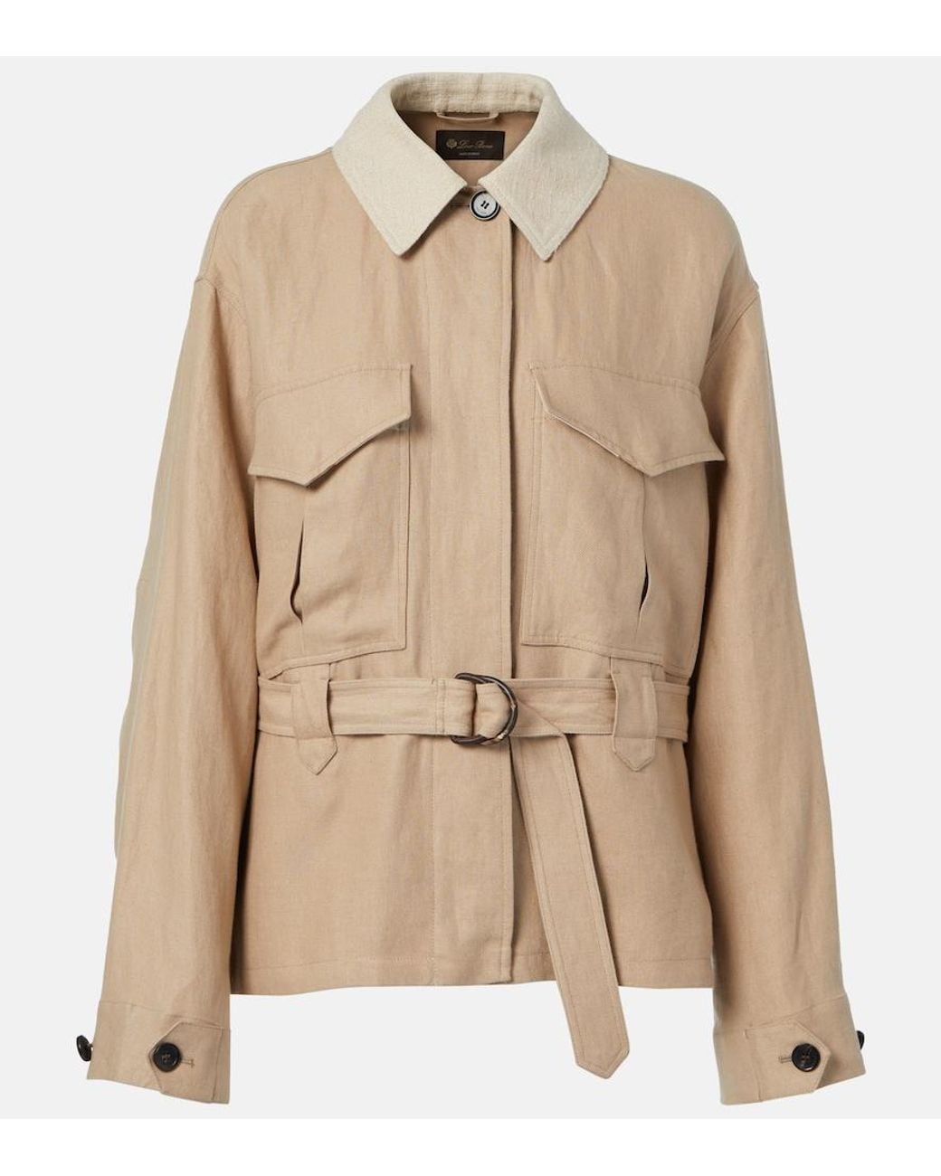 Loro Piana Natural Dillon Linen Crepe Jacket