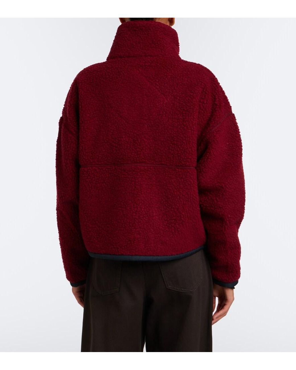 Canada Goose Red Simcoe Wool-Blend Fleece Jacket