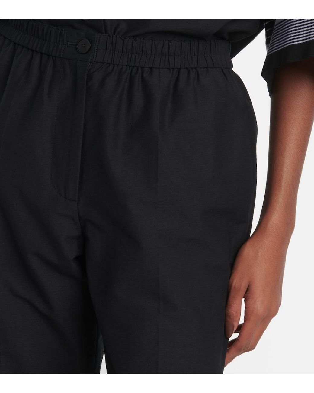 Joseph Black Tottenham Cropped Straight Pants