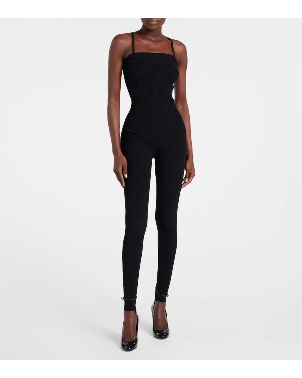 Alaïa Black Bustier Catsuit