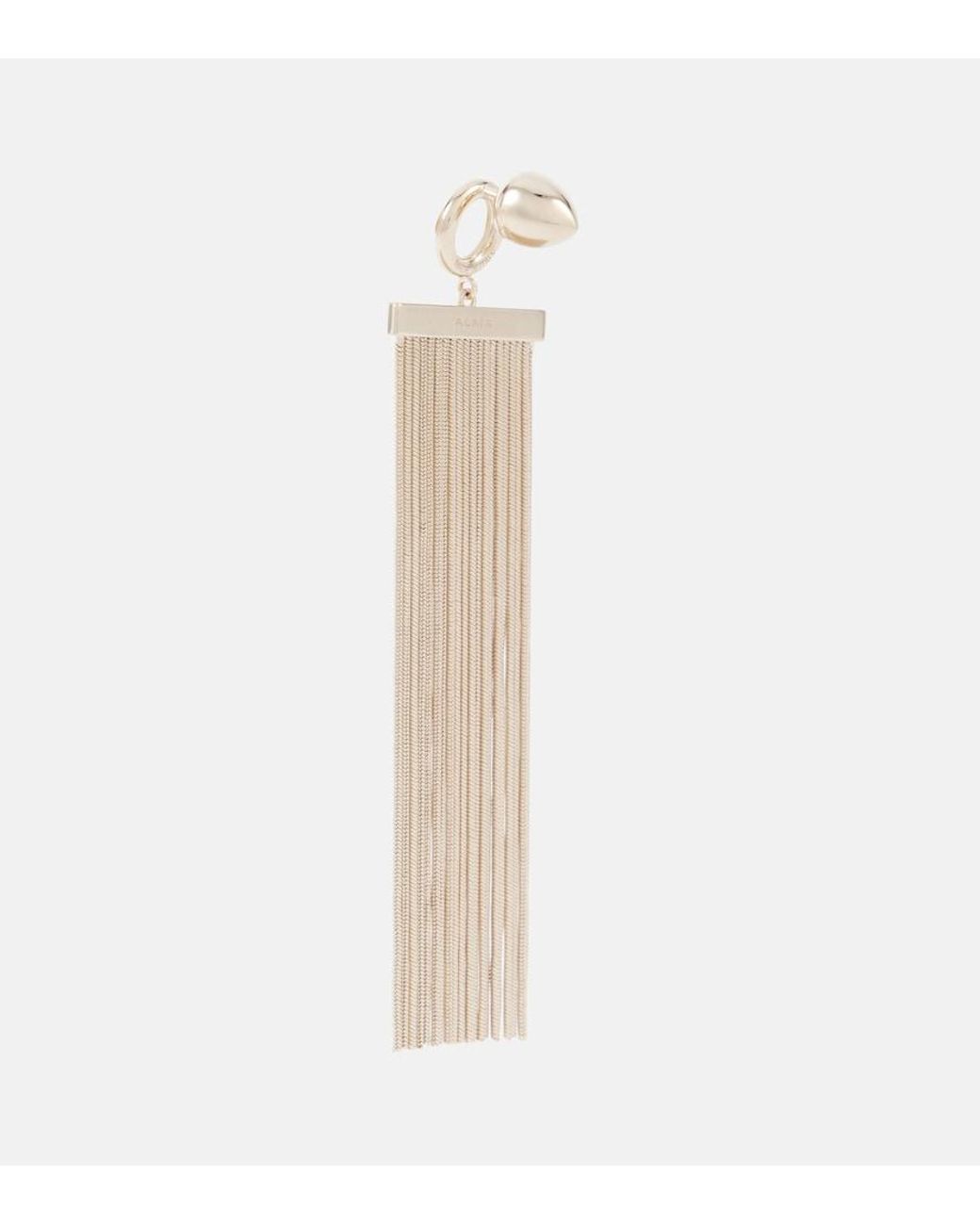 Alaïa White Drop Earrings