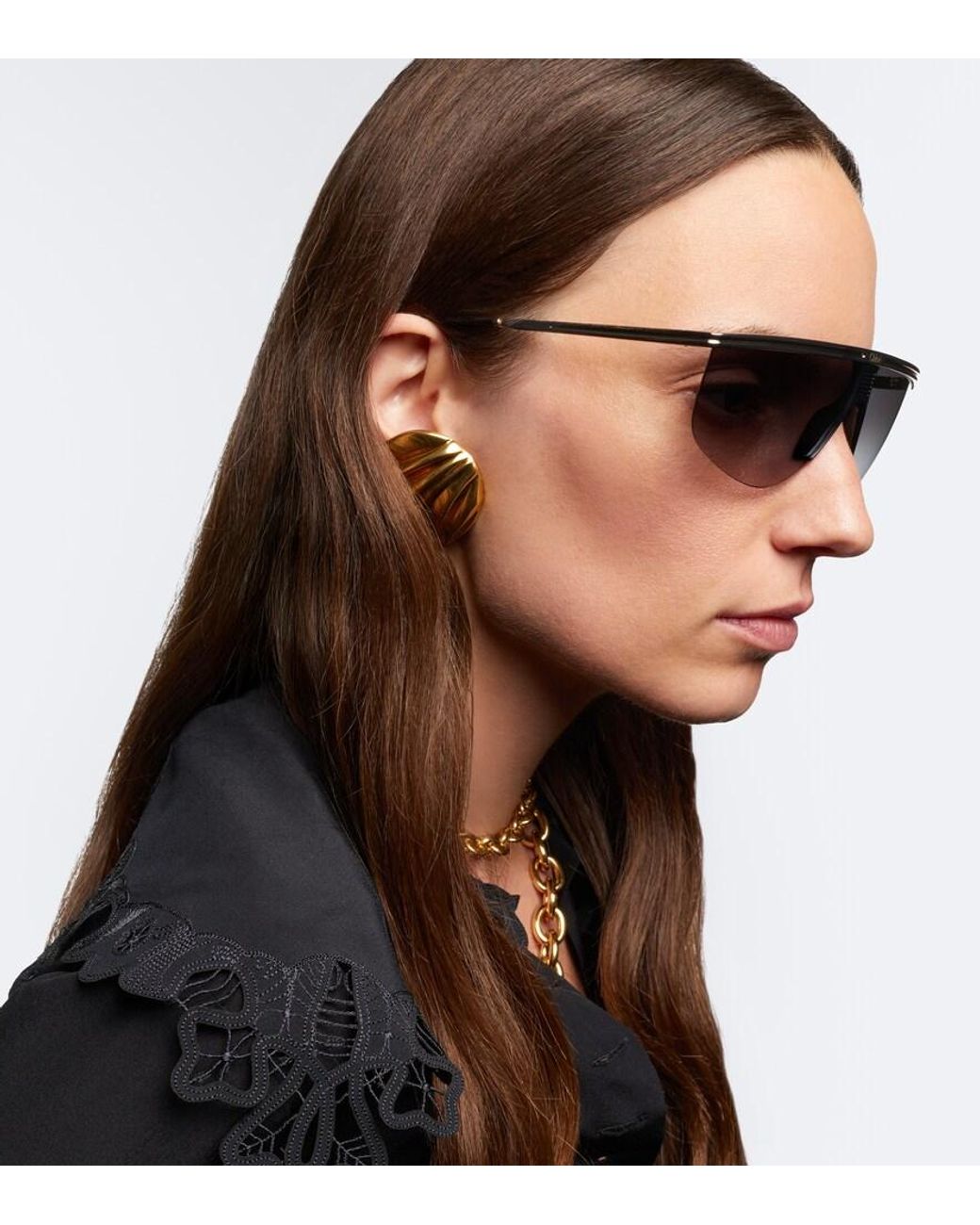 Chloé Gray Mask Sunglasses