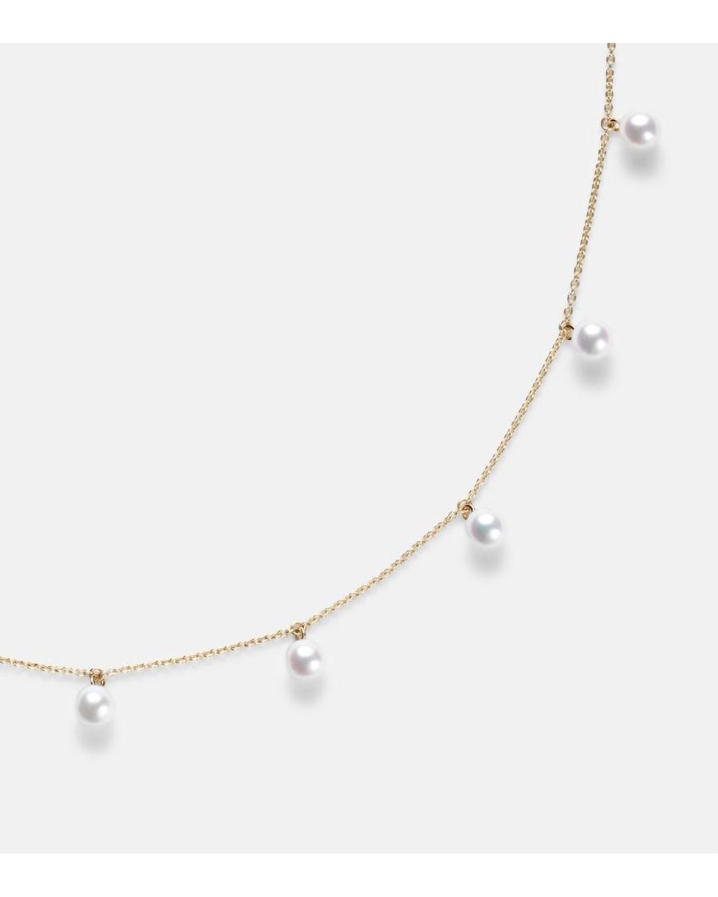 Sophie Bille Brahe White Lou Lou 14Kt Necklace With Freshwater Pearls