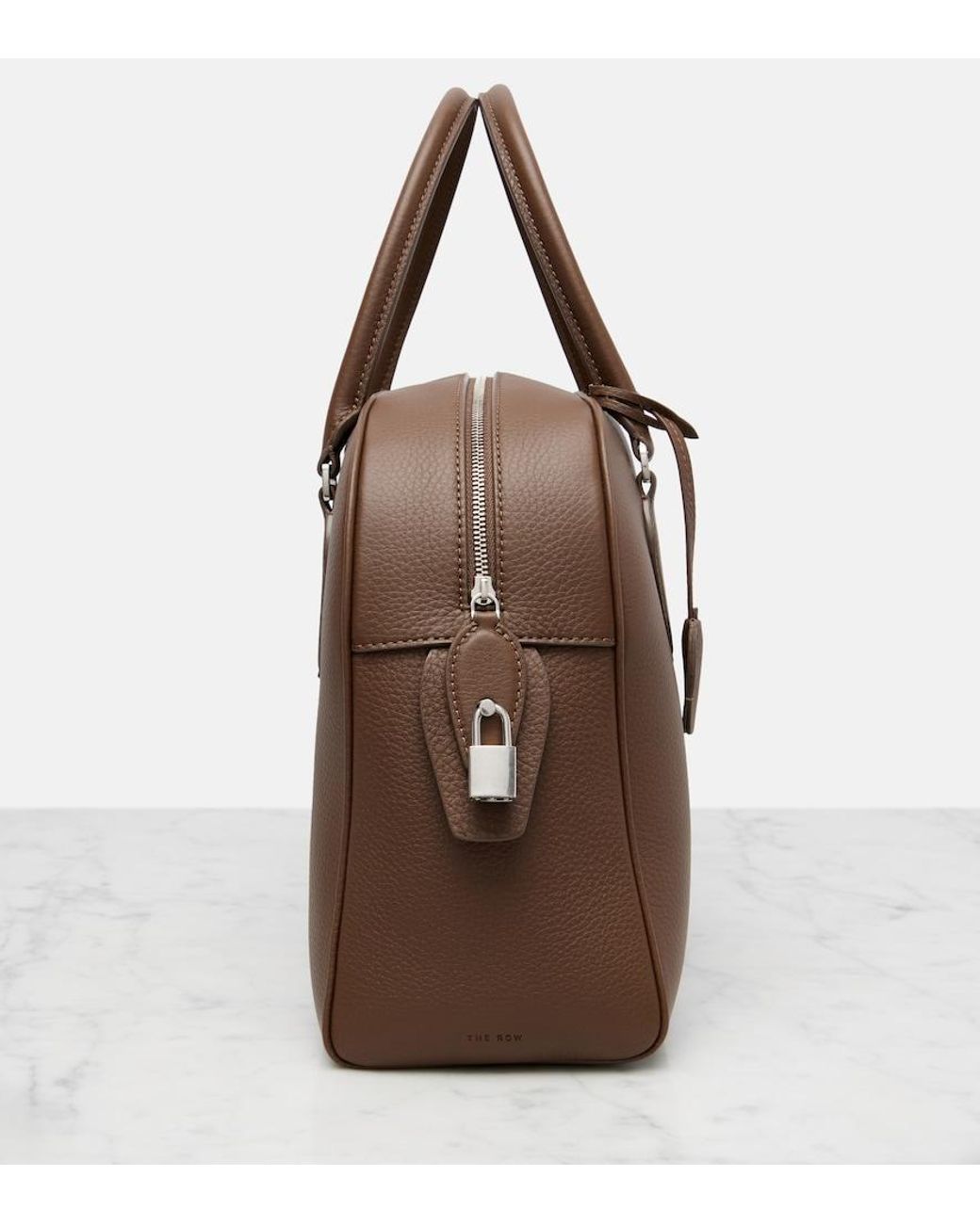 The Row Brown India 12 Medium Leather Tote Bag
