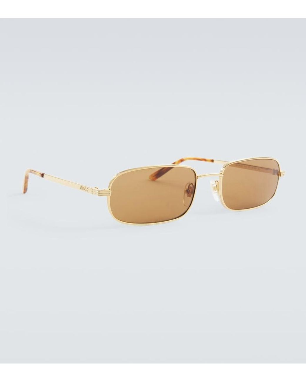 Gucci Metallic Rectangular Sunglasses for men