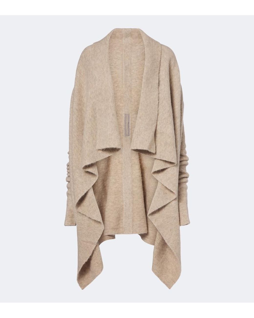 Rick Owens Natural Alpaca And Wool-Blend Cardigan