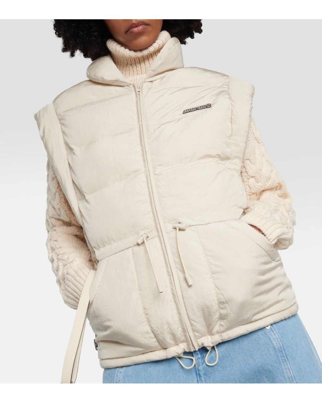 Isabel Marant White Toby Puffer Vest