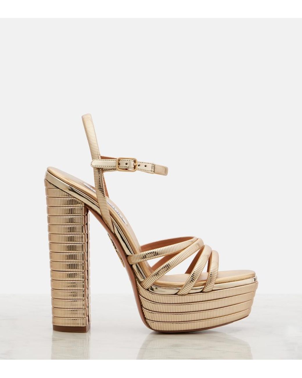Aquazzura Metallic Heatwave Sandals