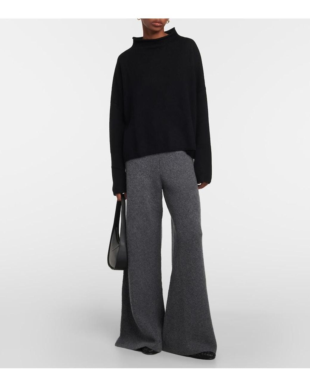 Lisa Yang Black Sandy Cashmere Mockneck Sweater