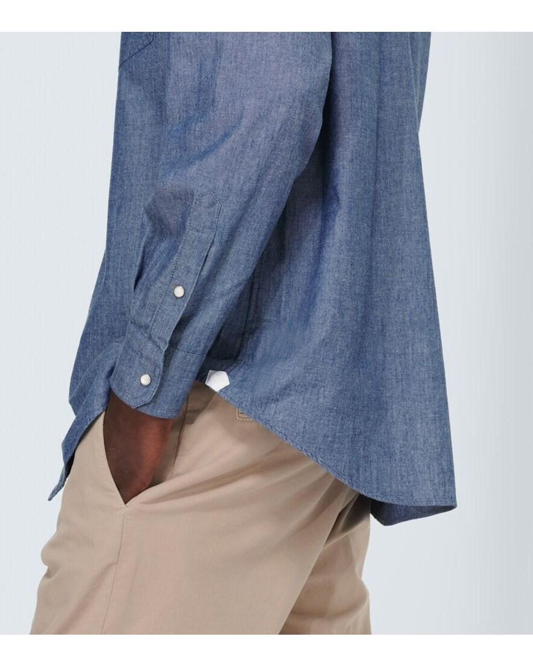 Loro Piana Blue Thomas Denim Shirt for men
