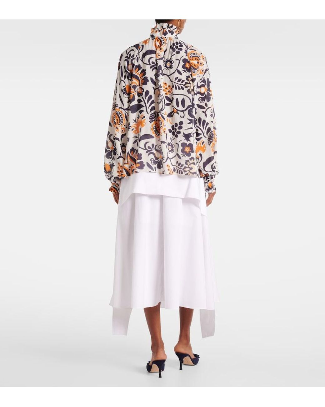 LaDoubleJ White Cerere Jacquard Blouse