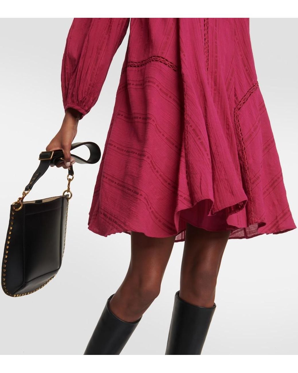 Isabel Marant Pink Isma Cotton-Blend Minidress