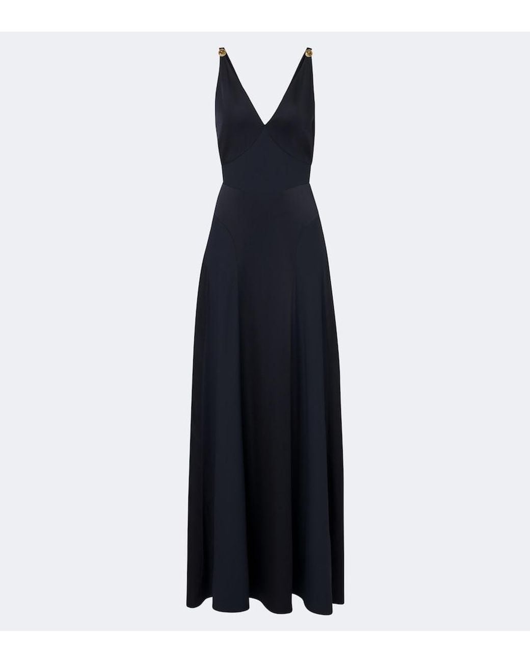 Versace Blue Medusa Satin Gown