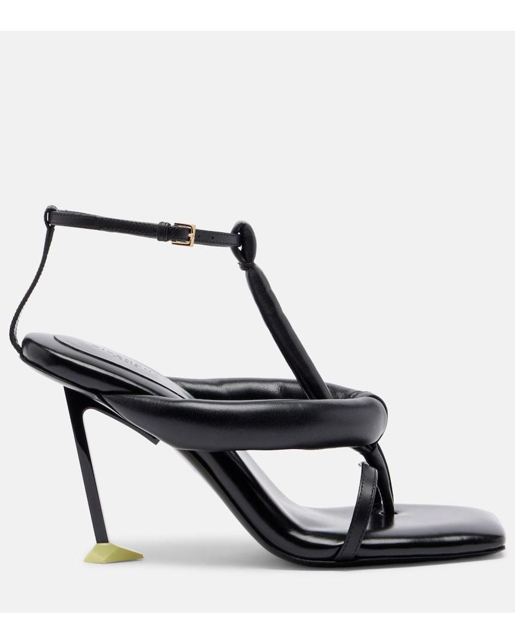 Givenchy Black Boudoir Leather Thong Sandals
