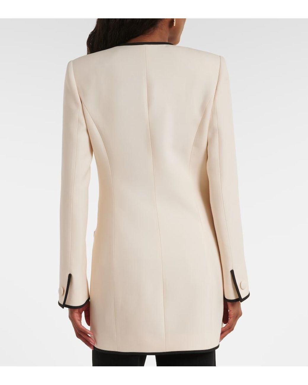 Valentino Garavani Natural Crepe Couture Scalloped Jacket