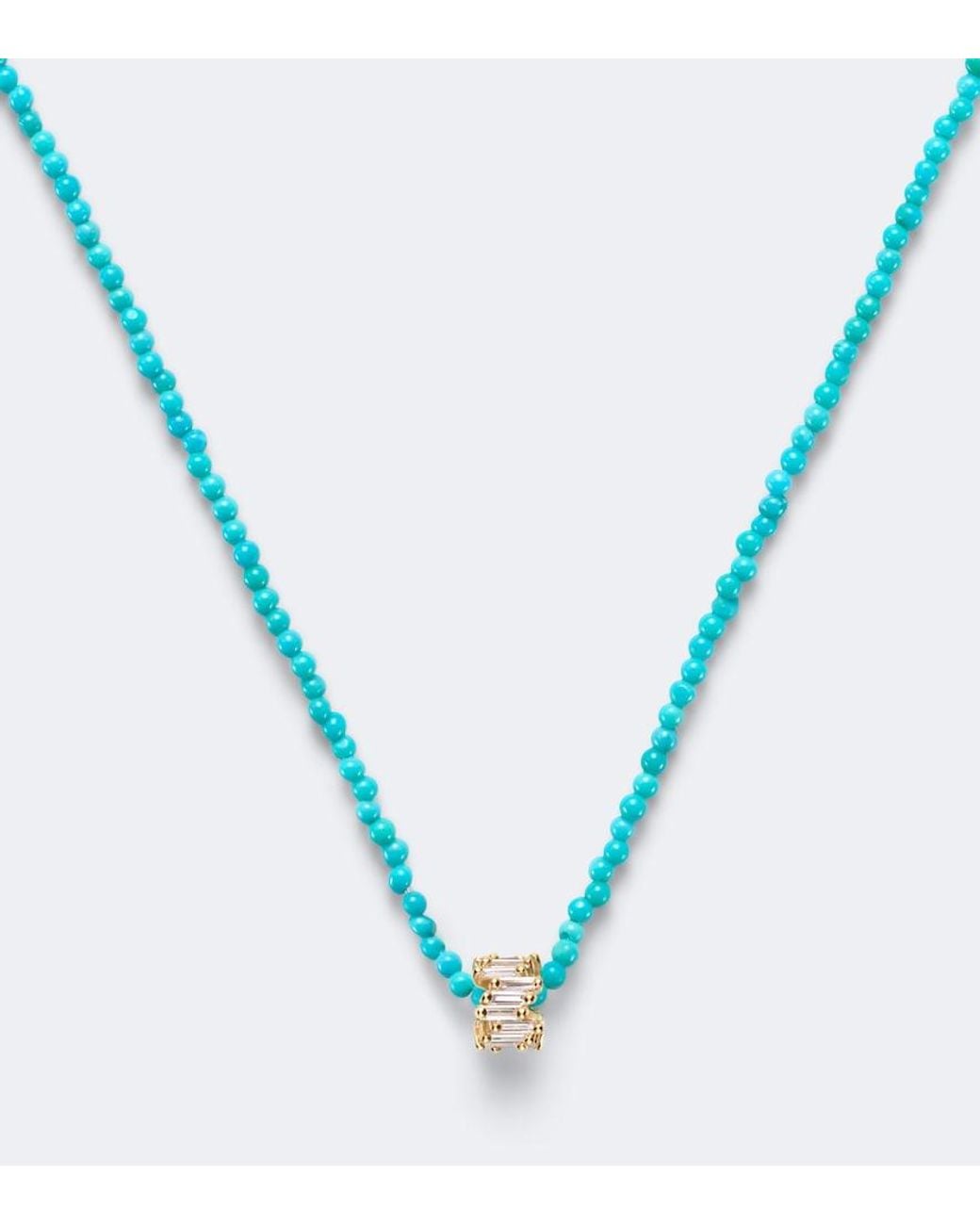 Suzanne Kalan Blue Infinite 18Kt Beaded Necklace With And Diamonds