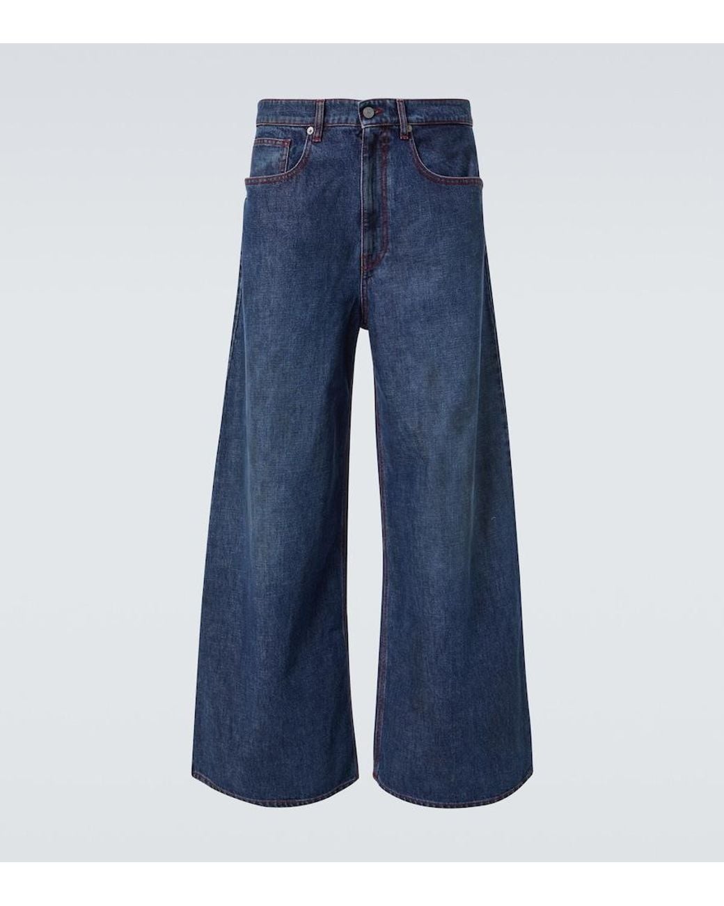 ERL Blue Indiana Wide-Leg Jeans for men