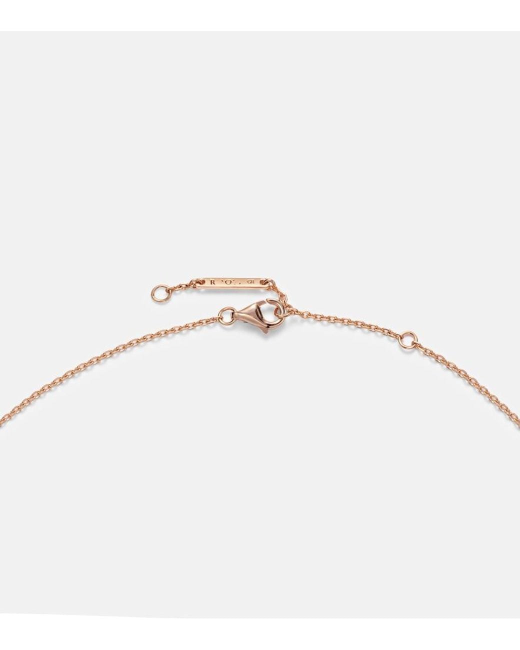 Repossi Blue Serti Sur Vide 18Kt Rose Pendant Necklace With Diamonds