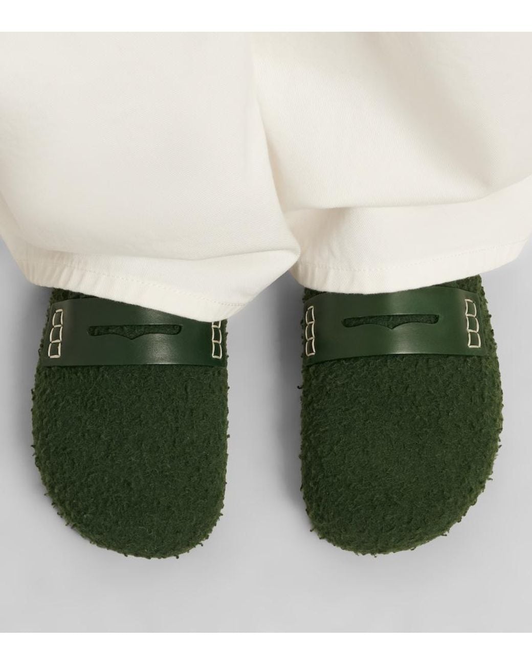 J.W. Anderson Green Felt Mules