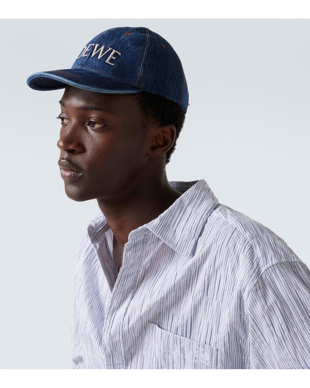 Loewe Baseballcap Aus Denim in Blue für Herren