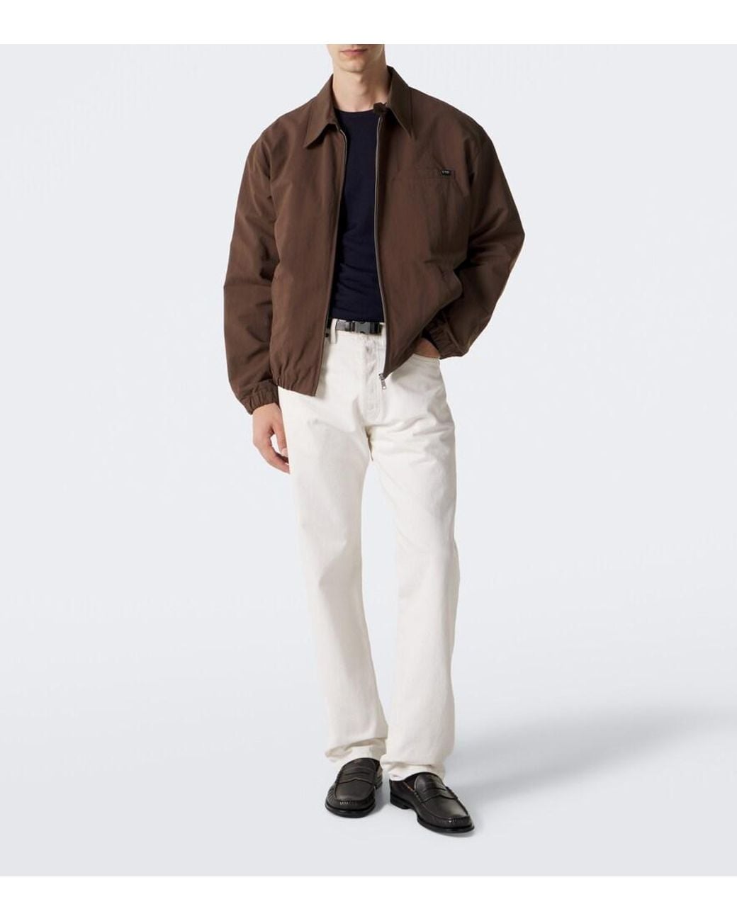 Prada Blue Logo Virgin Wool Sweater for men