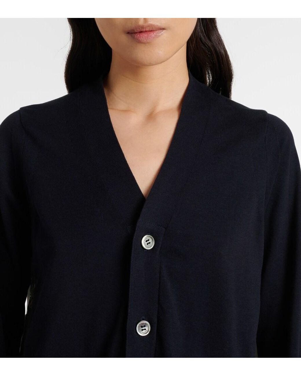 Sacai Blue Paneled Cardigan