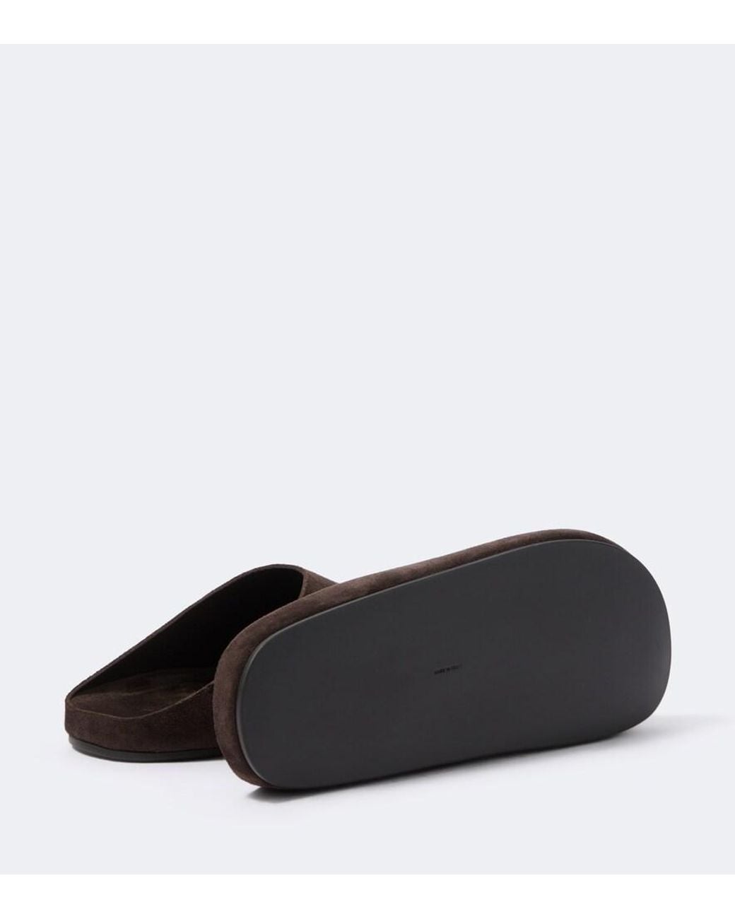 The Row Brown Hudson Suede Mules for men