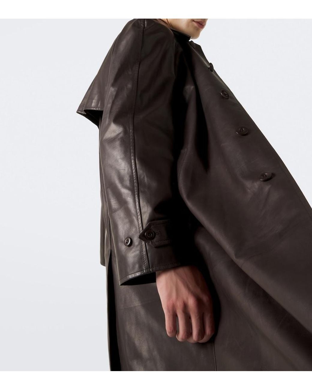 The Row Black Sitali Leather Car Coat for men