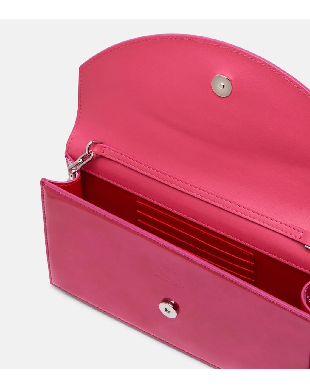 Christian Louboutin Pink Loubi54 Patent Leather Clutch