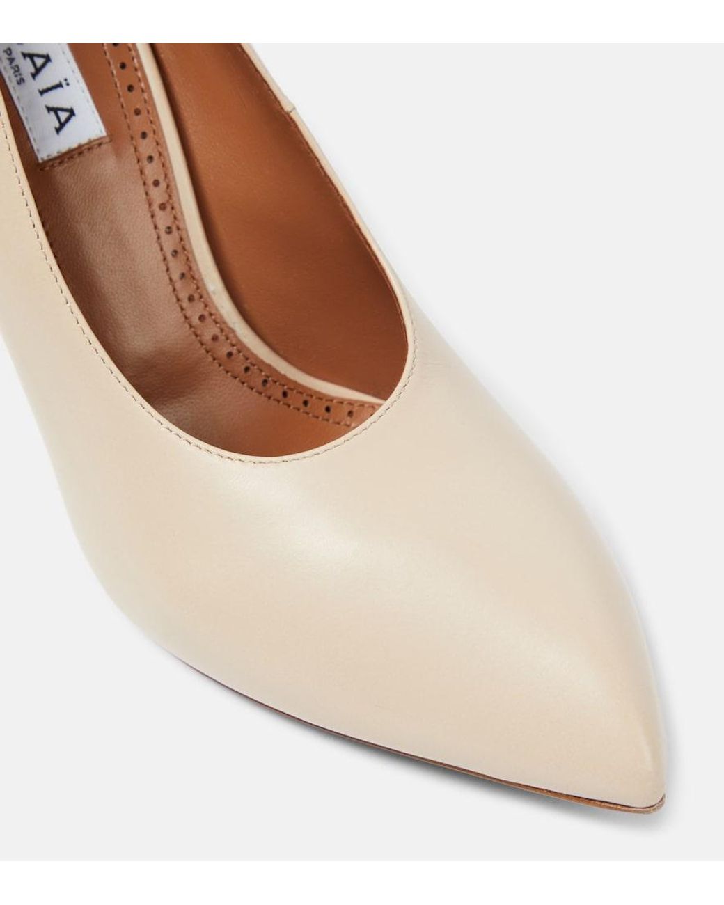 Alaïa White Shark Leather Pumps