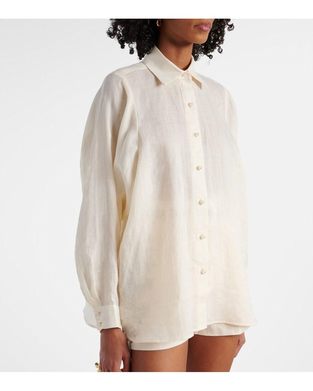 Zimmermann White Crush Ramie Shirt
