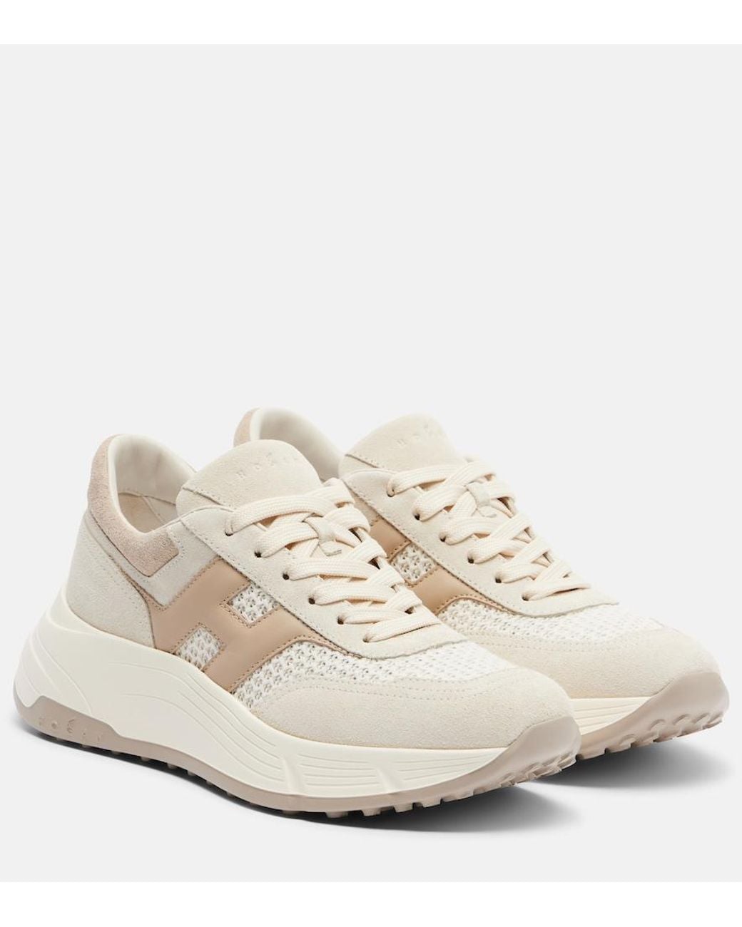 Baskets H669 En Daim Hogan en coloris White