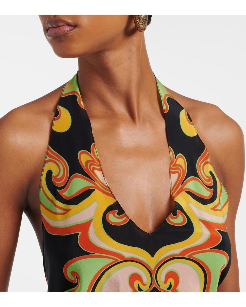 Etro Black Floral Paisley Silk Blouse