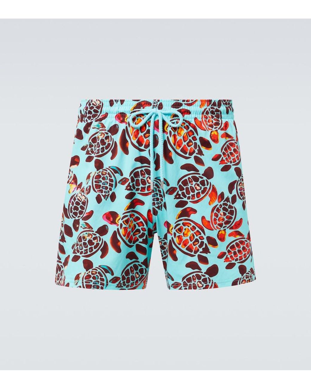 Vilebrequin Blue Moorise Printed Swim Trunks for men