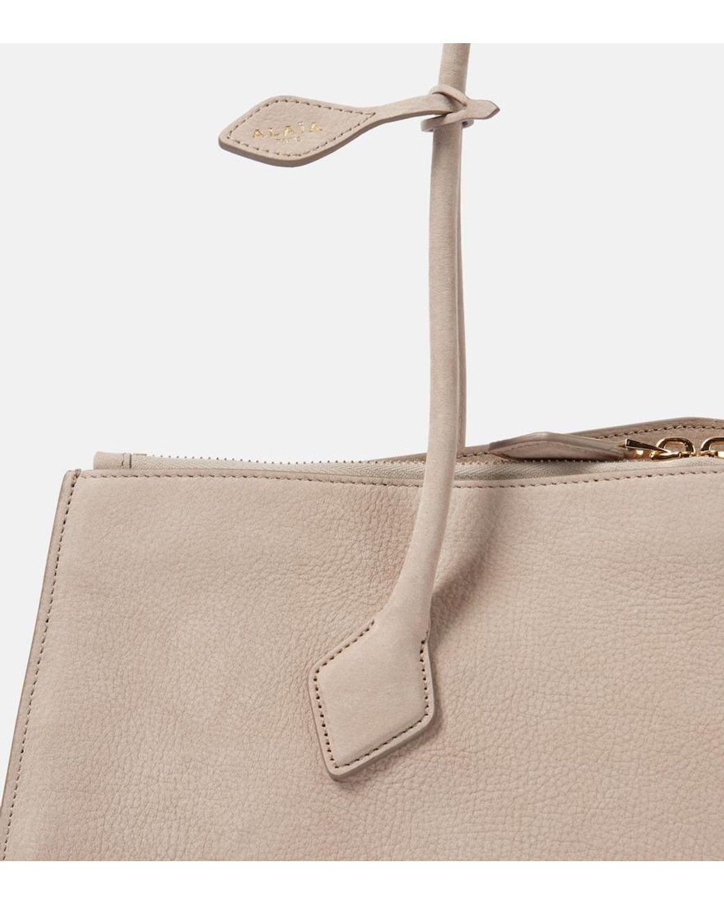 Alaïa Natural Le Teckel Leather Tote Bag