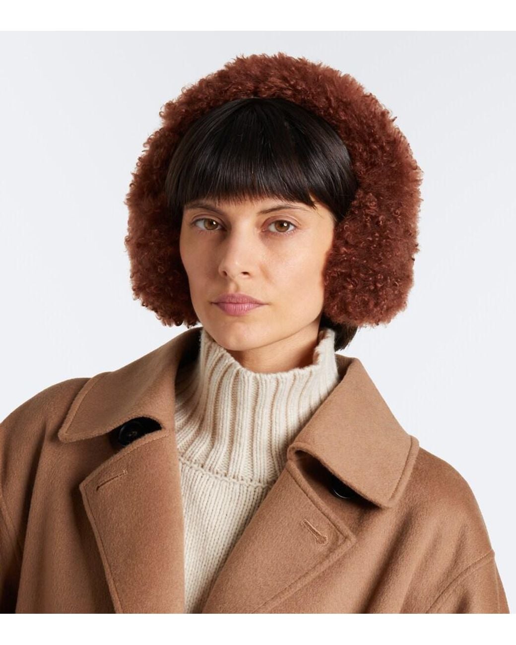 Yves Salomon Brown Shearling Earmuffs